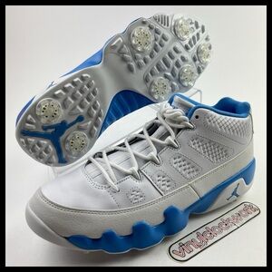 Nike Air Jordan 9 Retro Low Golf White University Blue UNC Mens Sz 10 FJ5934-101